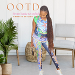 Load image into Gallery viewer, "Star girl"  multi color 2 piece set.
