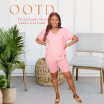 Load image into Gallery viewer, Summer 2 PIECE Top and Biker shorts Leggings set
