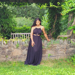 Load image into Gallery viewer, Vogue all black cut out detail maxi dress
