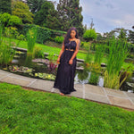Load image into Gallery viewer, Vogue all black cut out detail maxi dress
