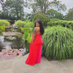 Load image into Gallery viewer, HER pink and Red flowy jumpsuit
