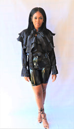 Load image into Gallery viewer, Patent leather biker shorts
