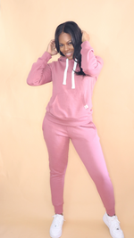 Load image into Gallery viewer, Girlfriend Joggers Pink Set
